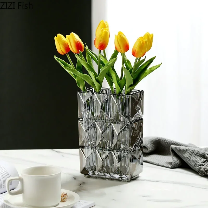 Vaso Decorativo Geometrico In Plastica PE, Effetto Opaco E Colore Rosa. Ideale Per Composizioni Floreali O Come Oggetto D'arredo Per La Casa. - 2