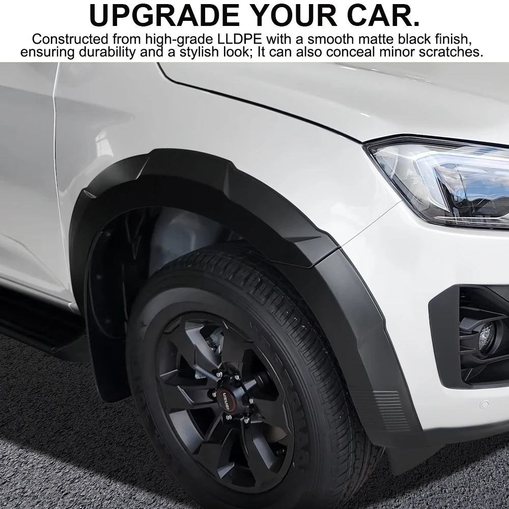 이즈즈 D-맥스 Dmax 2024 2025 2026 OEM 스타일 휠 아치 머드가드 더블캡 모델 오프로드 4X4 픽업 자동차 액세서리용 펜더 플레어