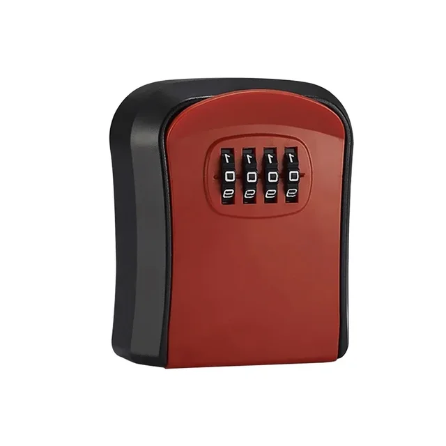 Plastic Key Lock Box Portable Combination Lockbox Wall-Mounted Key Storage Box Resettable Code Safe Security Lock Box for Home 5
