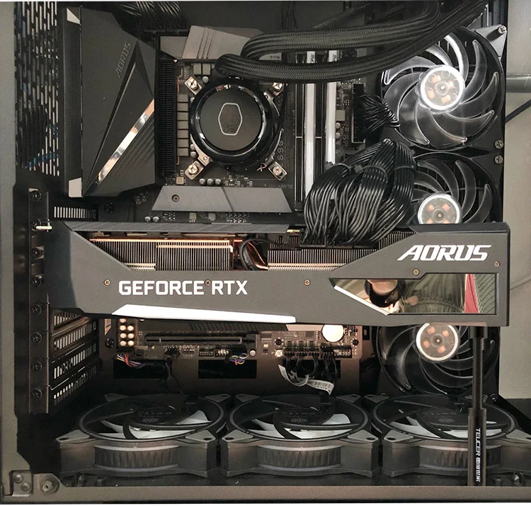 ajustável telescópica parafuso rotativo liga de alumínio suporte vertical gpu