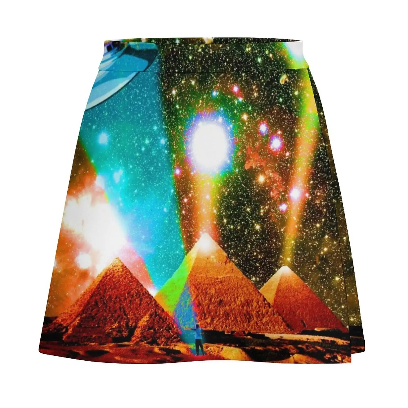 Orion and Giza Lining Up Night Sky Mini Skirt womens clothing Short skirts