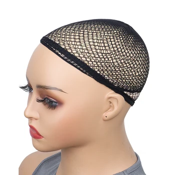 Black Hair Net Stretch Mesh Dome Woven Hat Wig Net Breathable Mesh Cap For Wig Accessories