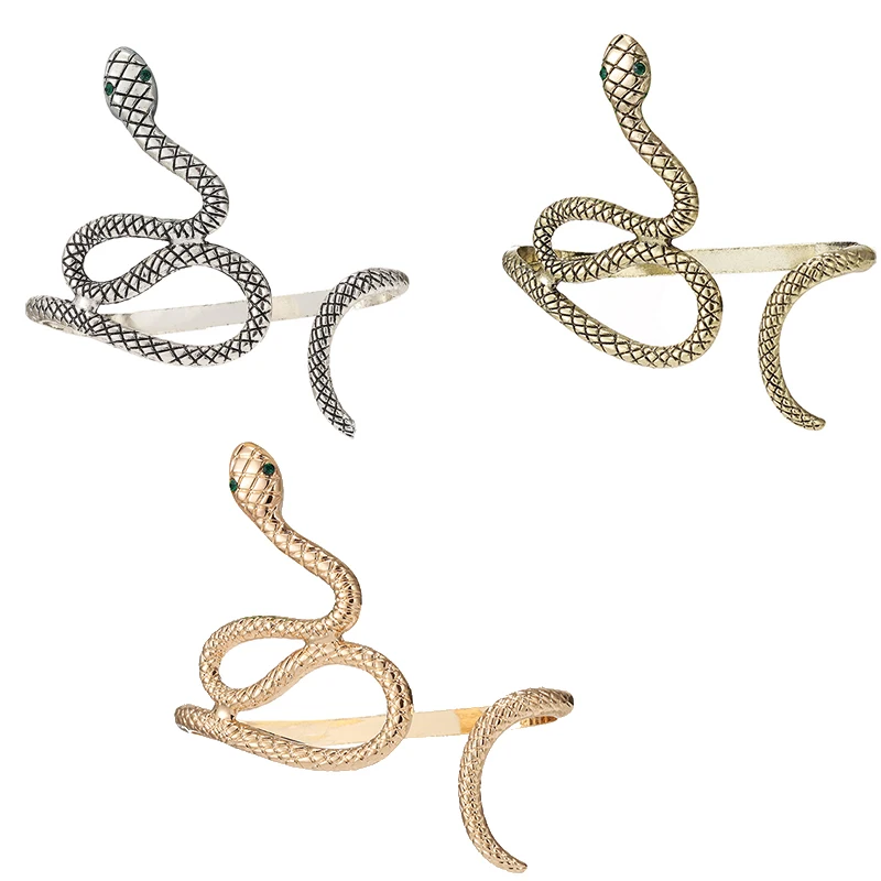 Fashion Vintage Charm Snake Shape Hand Palm Bracelet Bangle Cuff Ring Women Jewelry Student Gifts 6