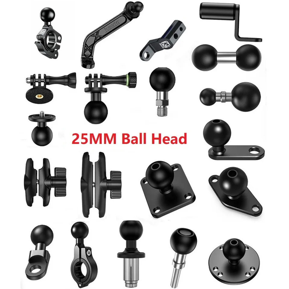 Sptchapn 1 Inch Ball Adapter Ball Mount Base With Threaded Post M8x1.25mm Compatible With RAM Mounts 1\" B Size Double Socket Arm(M8-1pc