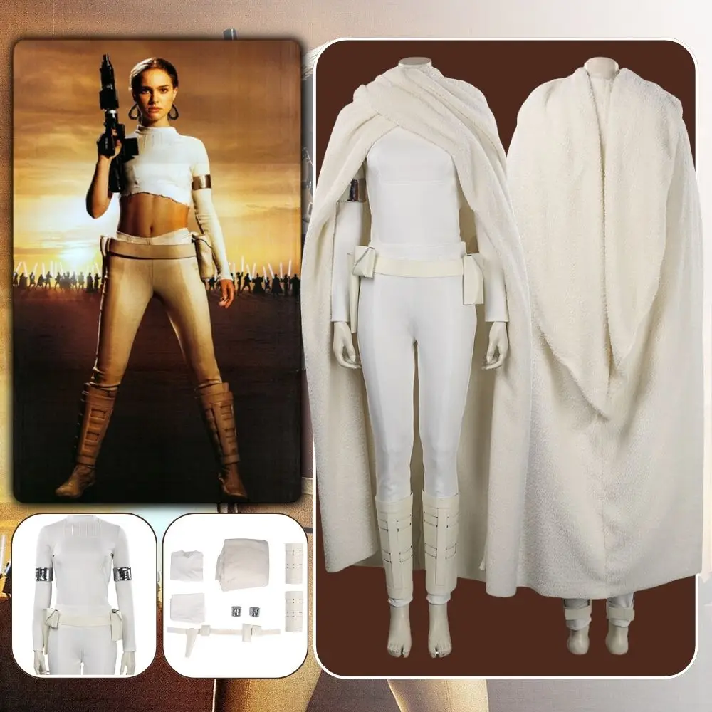 

Костюм для косплея Padme Amidala Fantasia, Маскировка для взрослых, женские брюки, одежда для ролевых игр, карнавальный костюм на Хэллоуин