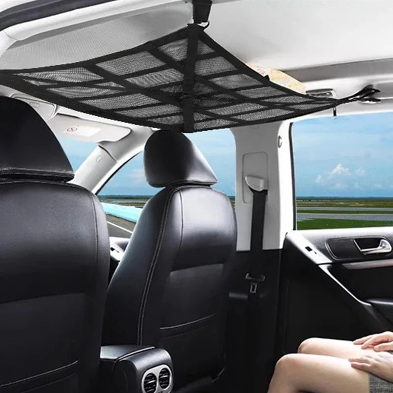 차량 루프탑 천장 카고 네트 포켓 메쉬 정리 가방, SUV, 밴, 캠핑, 택시용 범용 수납 정리 안티 처짐 러기지 가방