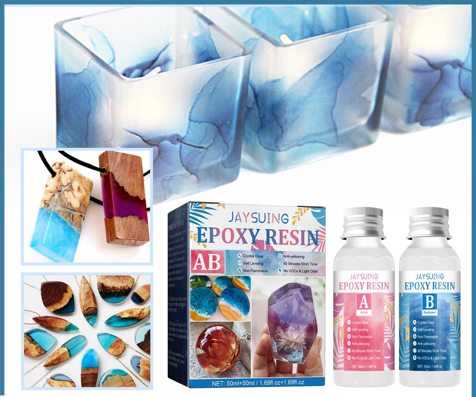 Resin Kit Crystal Clear Epoxy Resin Art Clear Resin Epoxy For Jewelry