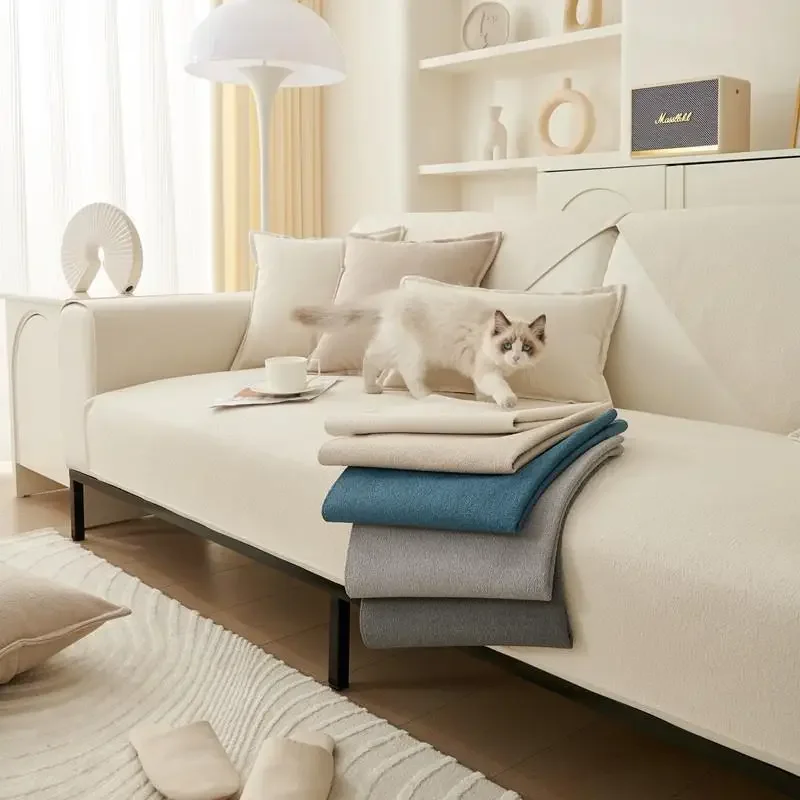 Sofa cover furniture cover sofa mats Simple Solid Color Sofa Mat Four Seasonal Universal Anti Slip Waterproof Couch Cover Living Room Furniture Protector Cushion