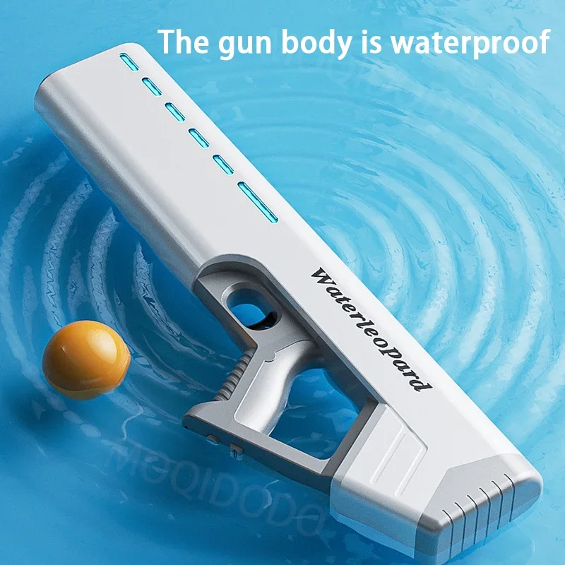 Electric Water Gun Toy With Light Waterproof Fully Automatic Water Pistol Spray Burst Absorbing Outdoor Pool Toys For Kids Gifts 6