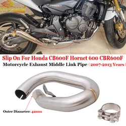 Slip On For Honda CB60 For Hornet 600CB CBR600F 2007 - 2013 Years Motorcycle Exhaust System Escape Modified Middle Link Pipe