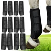 2x Horse Boots Shock Absorbing Horse Leg Wraps Adjustable Horse Leg Protectors for Jumping Training Equestrian Equipment 1