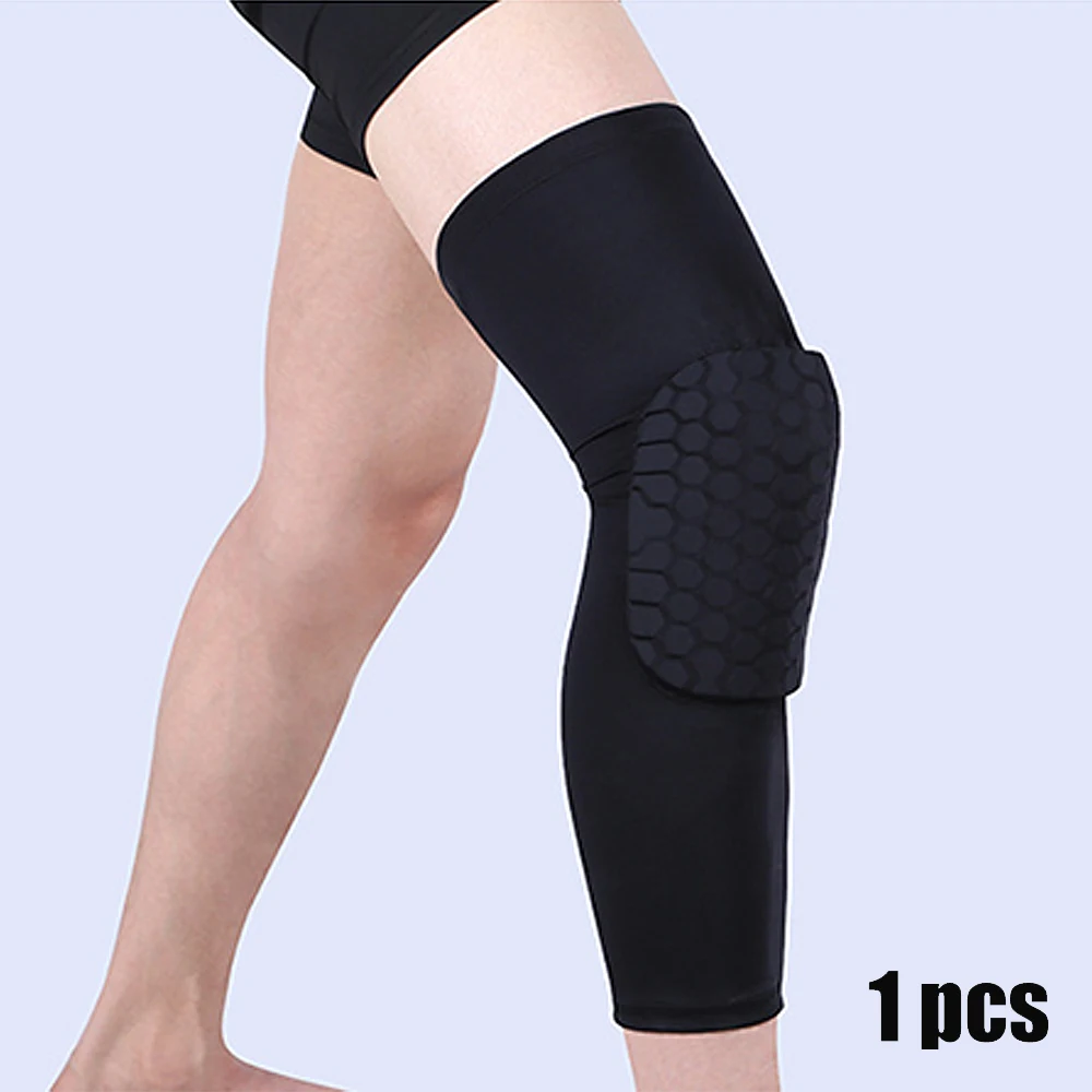1 PC Compression Knee Pads Long Leg Sleeves Brace Knee Support Protection  for Basketball, Football, Volleyball, Running, Cycling