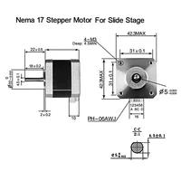 T-Type สไลด์ Linear Stage Nema17 มอเตอร์ไดรฟ์ชุด 50-400 มม.จังหวะที่มีประสิทธิภาพ Self Lock แกนเชิงเส้นสําหรับ CNC Router 4