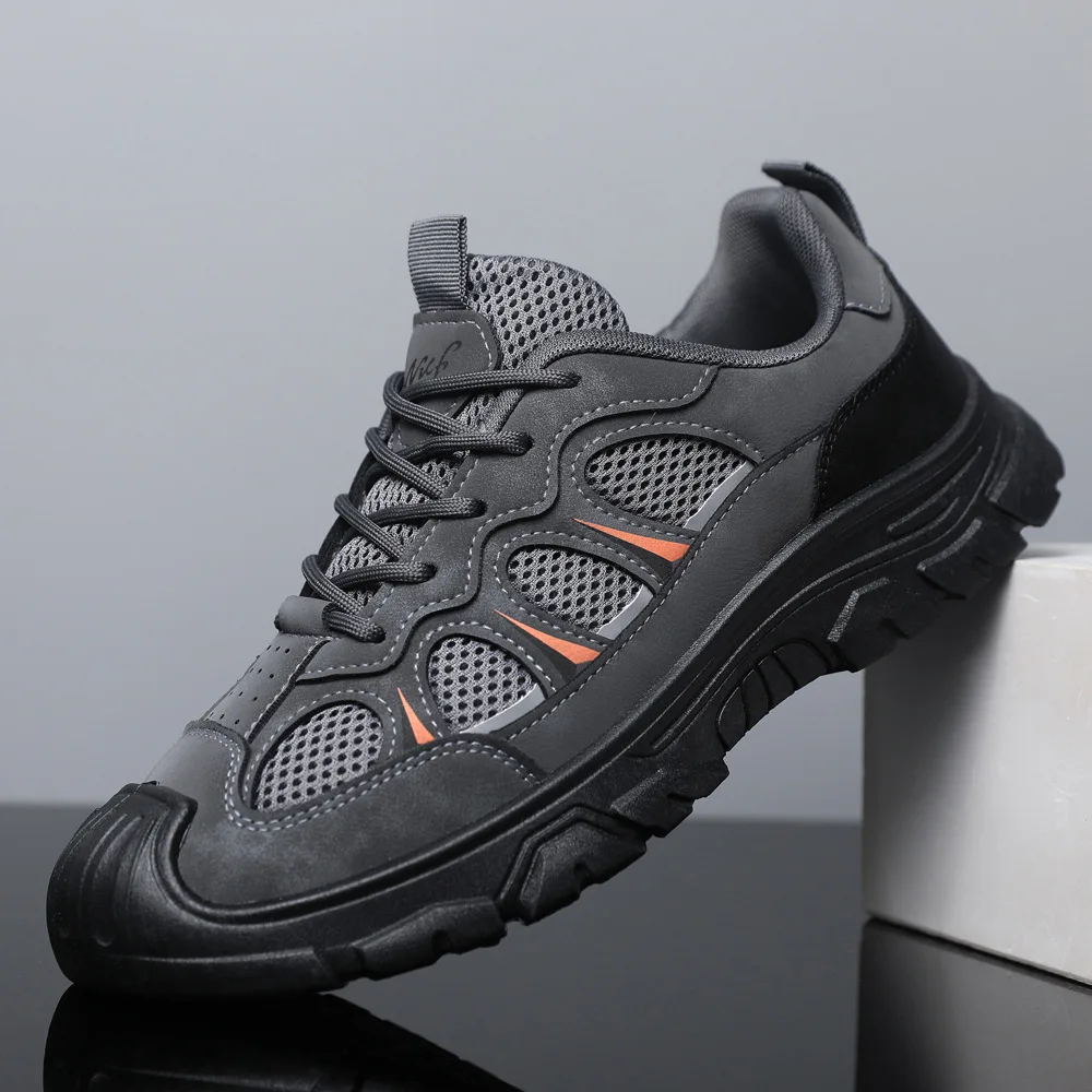 Autumn New Men's Causal Sneakers 2024 Fahion Lace Up Platform Shoes for Men Outdoor Male Anti-slip Increase Height Hiking Shoes 5