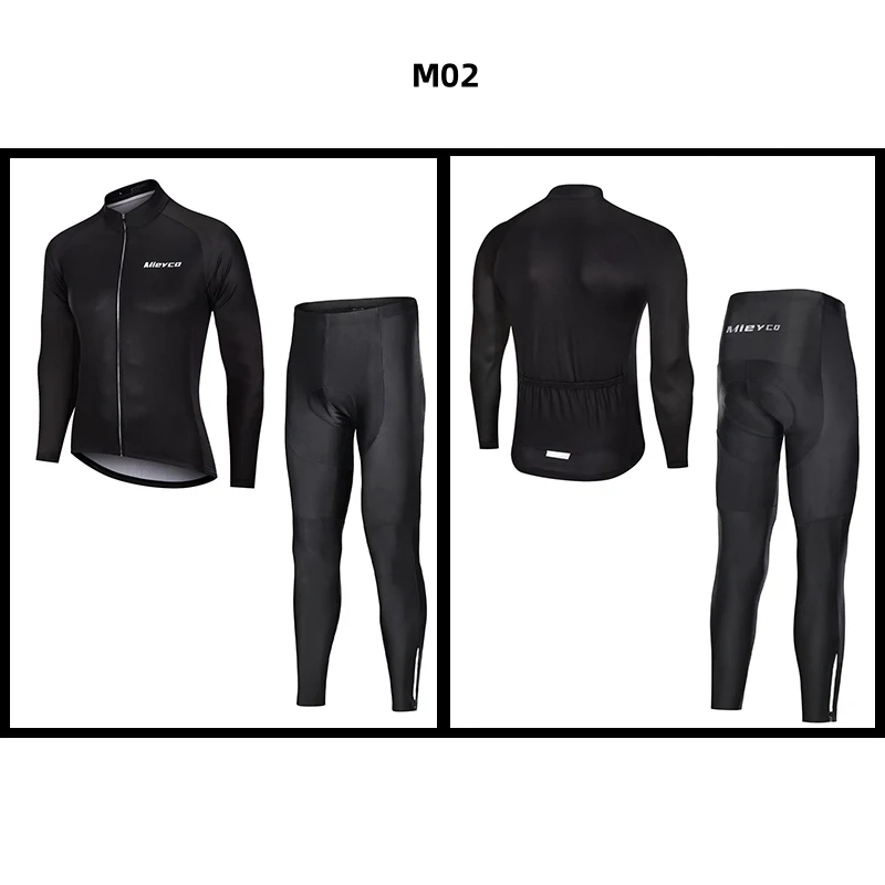 Männer Radfahren Kleidung Set Winter Thermo Fleece Bike Jersey Strumpfhosen Road Set MTB Radfahren Shirts Langarm Fahrrad Outfit für Männer – Detail 11