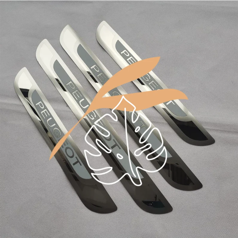 4 Stück Einstiegsleisten Für Peugeot - Edelstahl Tüschwellenschutz