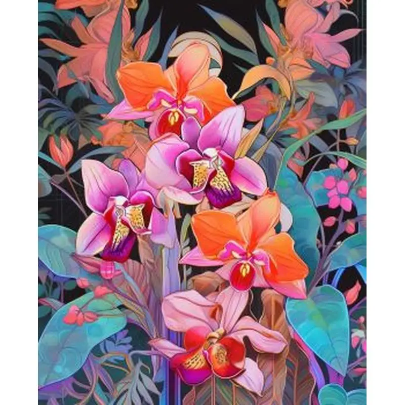 GATYZTORY 60x75cm Painting By Numbers Flowers Acrylic Paint Drawing On Canvas Markers By Numbers Home Decor Unique Gift