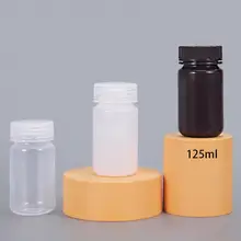 

125ml Wide Mouth Plastic Bottle With Screw Cap For Liquid Reagent Food Grade Empty Refillable Bottles