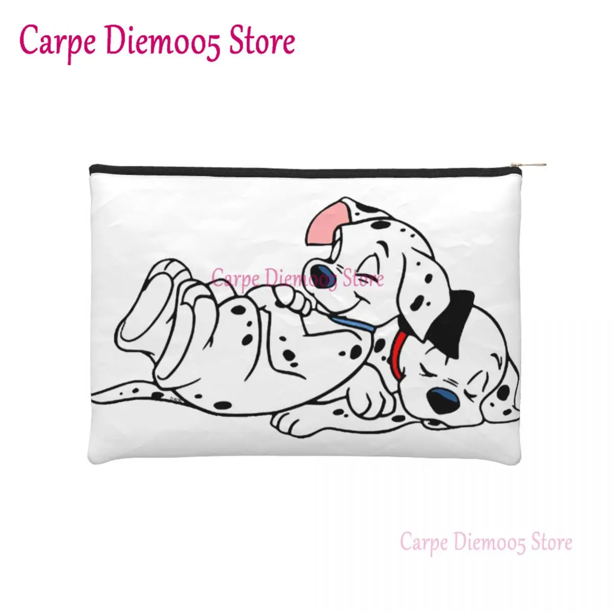 

Kawaii Good Night Dalmatian Qui Dort Travel Toiletry Bag Women Cartoon Dog Cosmetic Makeup Organizer Beauty Storage Dopp Kit