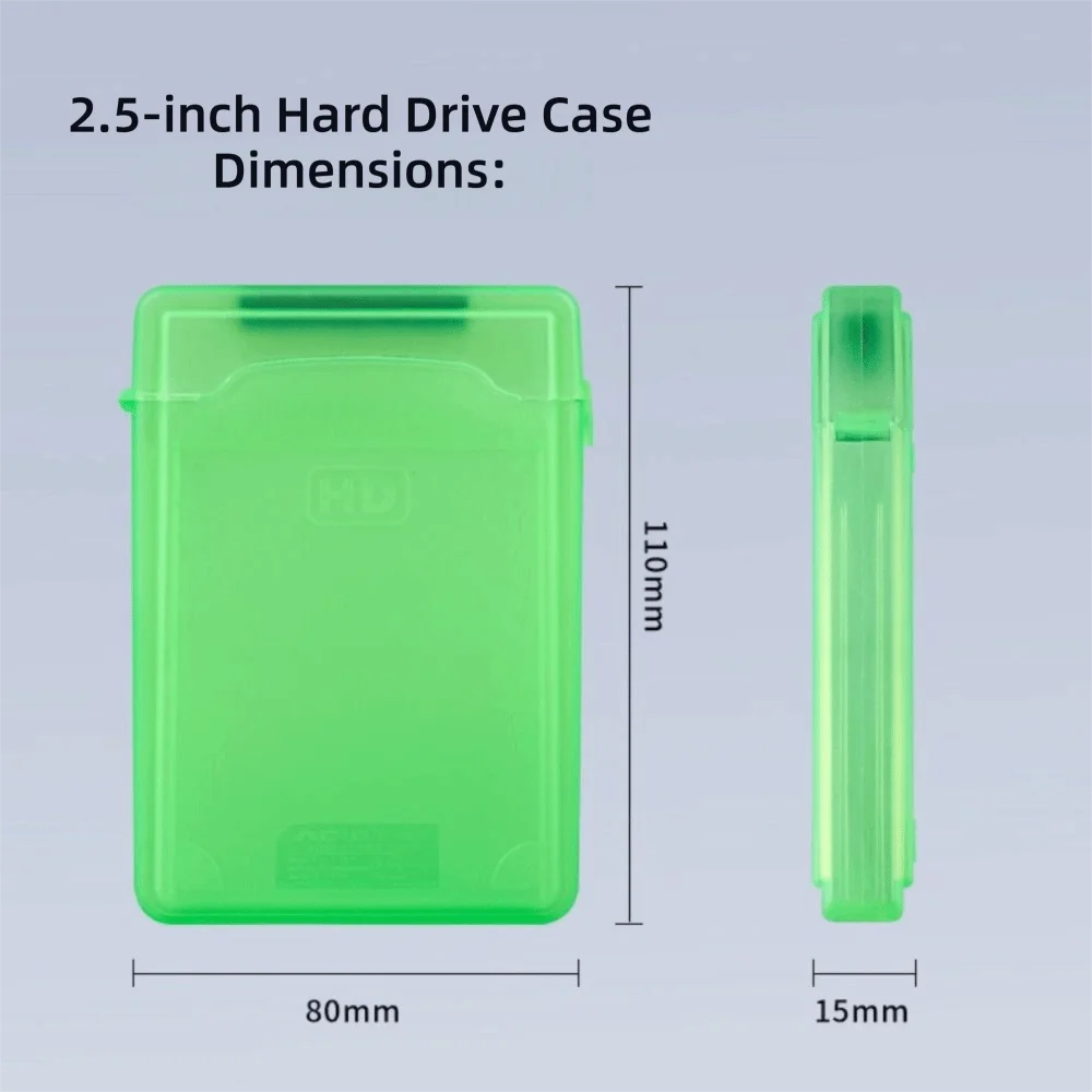 Shockproof External Hard Drive Storage Case - Durable Plastic Protection
