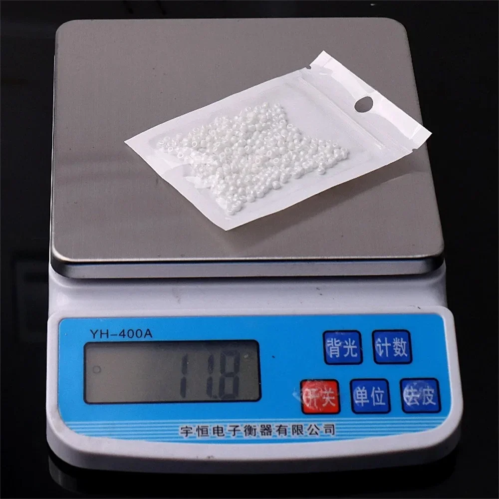 Description Picture 6 of itemCzech Glass Seedbeads, Round Spacer Beads, DIY Jewelry Making, Garments Accessories, White Series, Multi Size, 1.5mm- 4mm