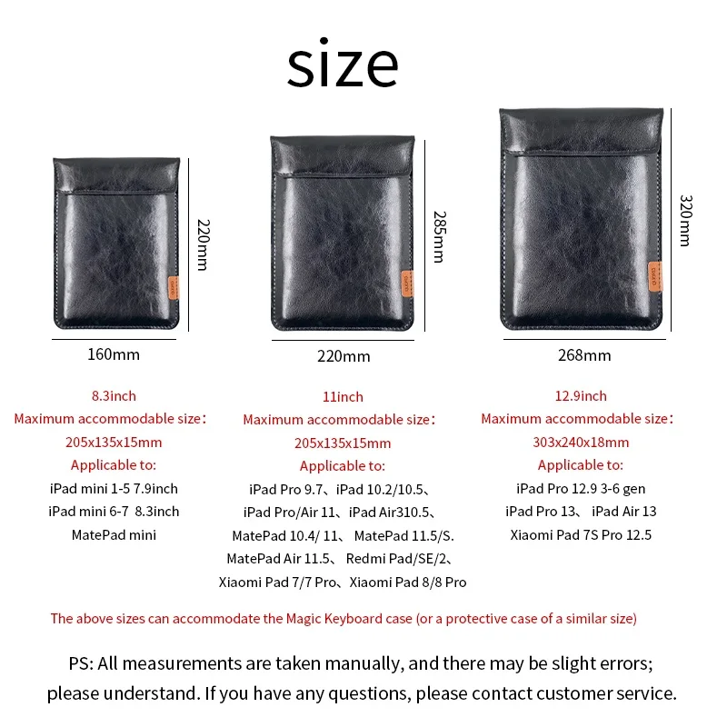 Slim Lightweight Tablet Bag with Protective Sleeve and Inner Pouch