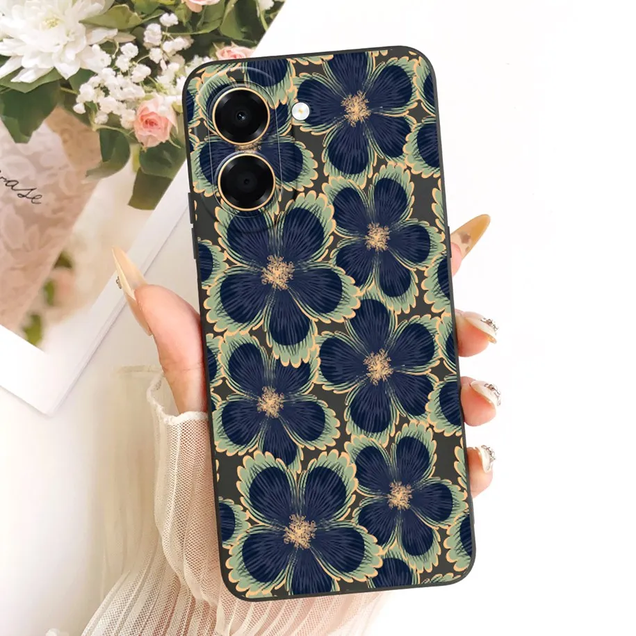Pretty Flower Candy Painted Soft Silicone Phone Case - Back Cover & Bumper