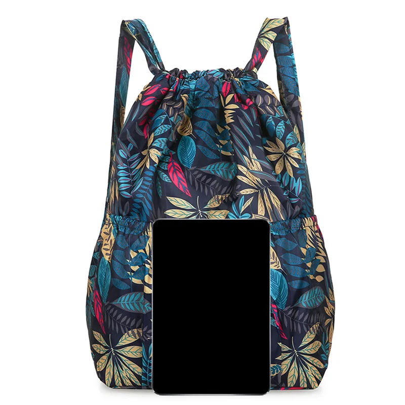 Women's Backpack Drawstring Large Capacity Lightweight Leisure Minimalist Portable Shopping Traveling Female's Backpack 5