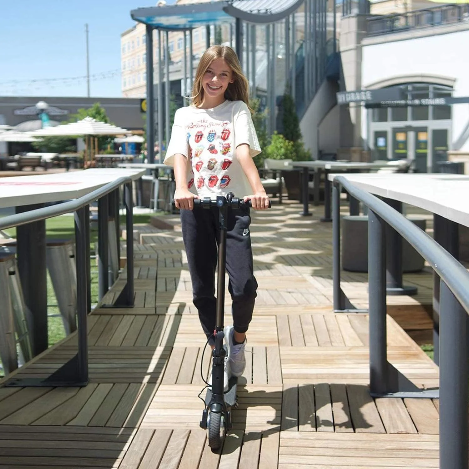 HIBOY 6.5" Solid Tires-Up to 10.6 Miles Long-Range & 13 MPH Portable Folding Commuting Scooter for Teens/Adults