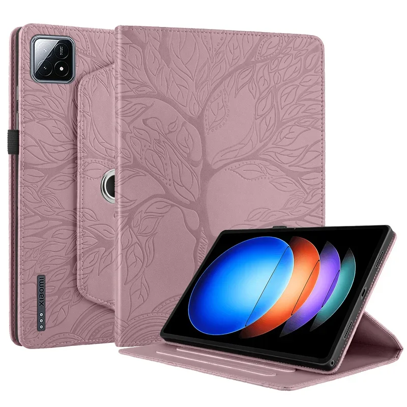 360° Rotating Tree Embossed Tablet Cover - 11 inch