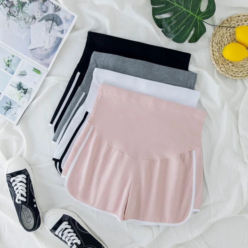 100% Cotton Thin Casual Shorts for Maternity Wide Leg Loose High Waist Belly Home Wear for Pregnant Women Summer Pregnancy Youth pregnant shorts