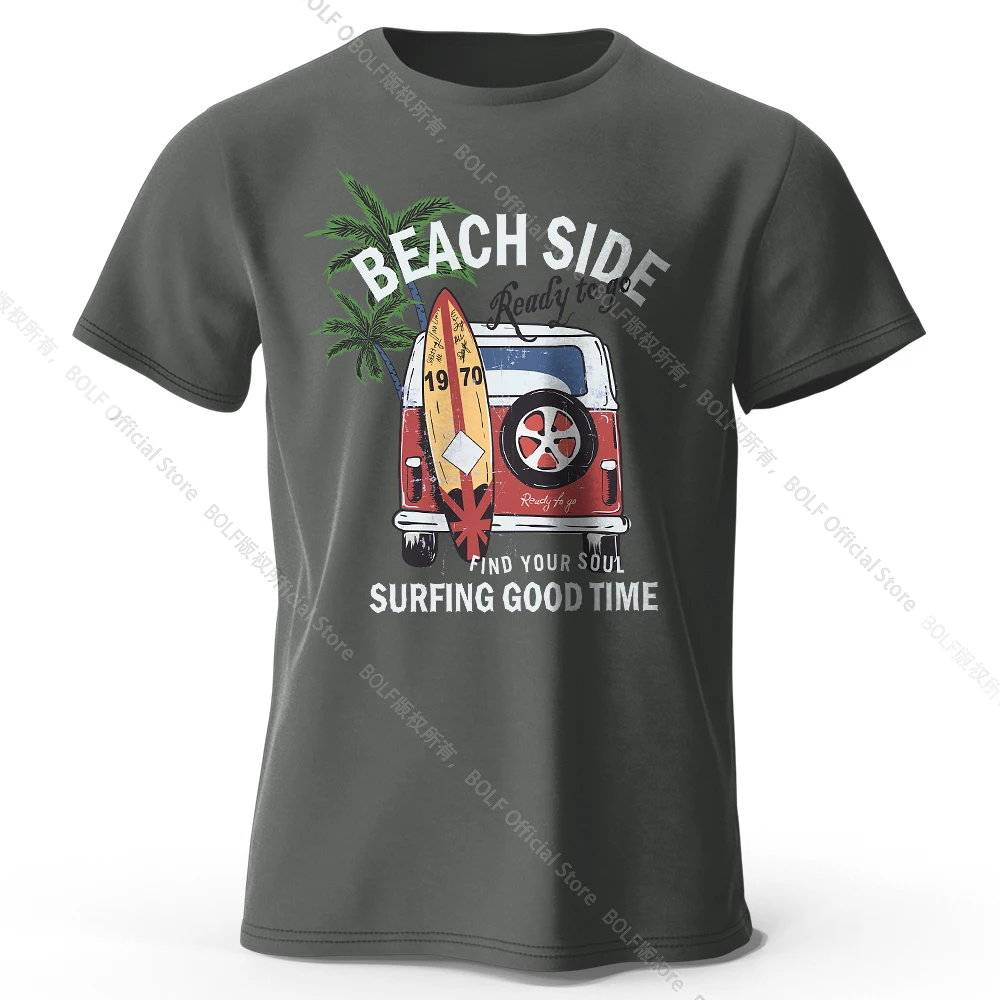 Retro Surf Badge Graphic Unisex Cotton T-Shirt