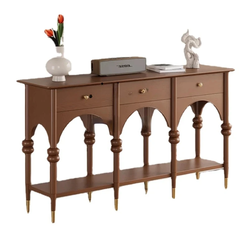 Solid Wood Household Entrance Cabinet Living Room Partition against the Wall Cabinet Locker