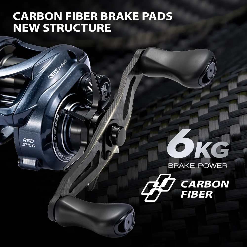 SOLOKING ASHMOON Alloy Baitcasting Reel 12+1BB 6kg Drag 6