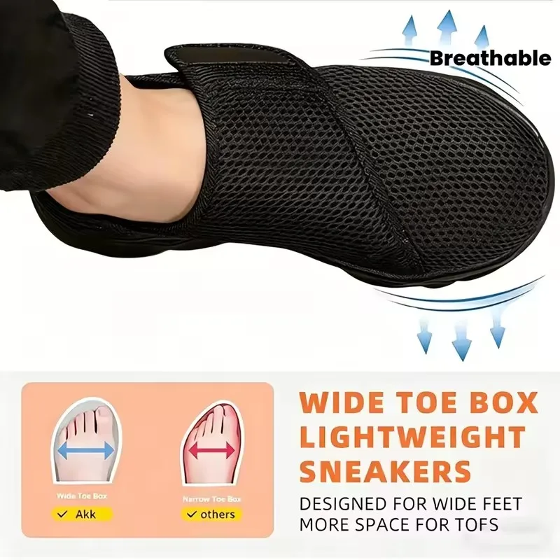 รูปสินค้า รองเท้าสุขภาพ Unisex รองรับเท้ากว้าง ระบายอากาศดี