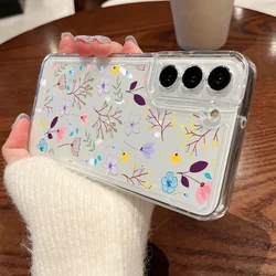 Floral Clear Silicone Phone Case Cover for Samsung S25Ultra (A089)