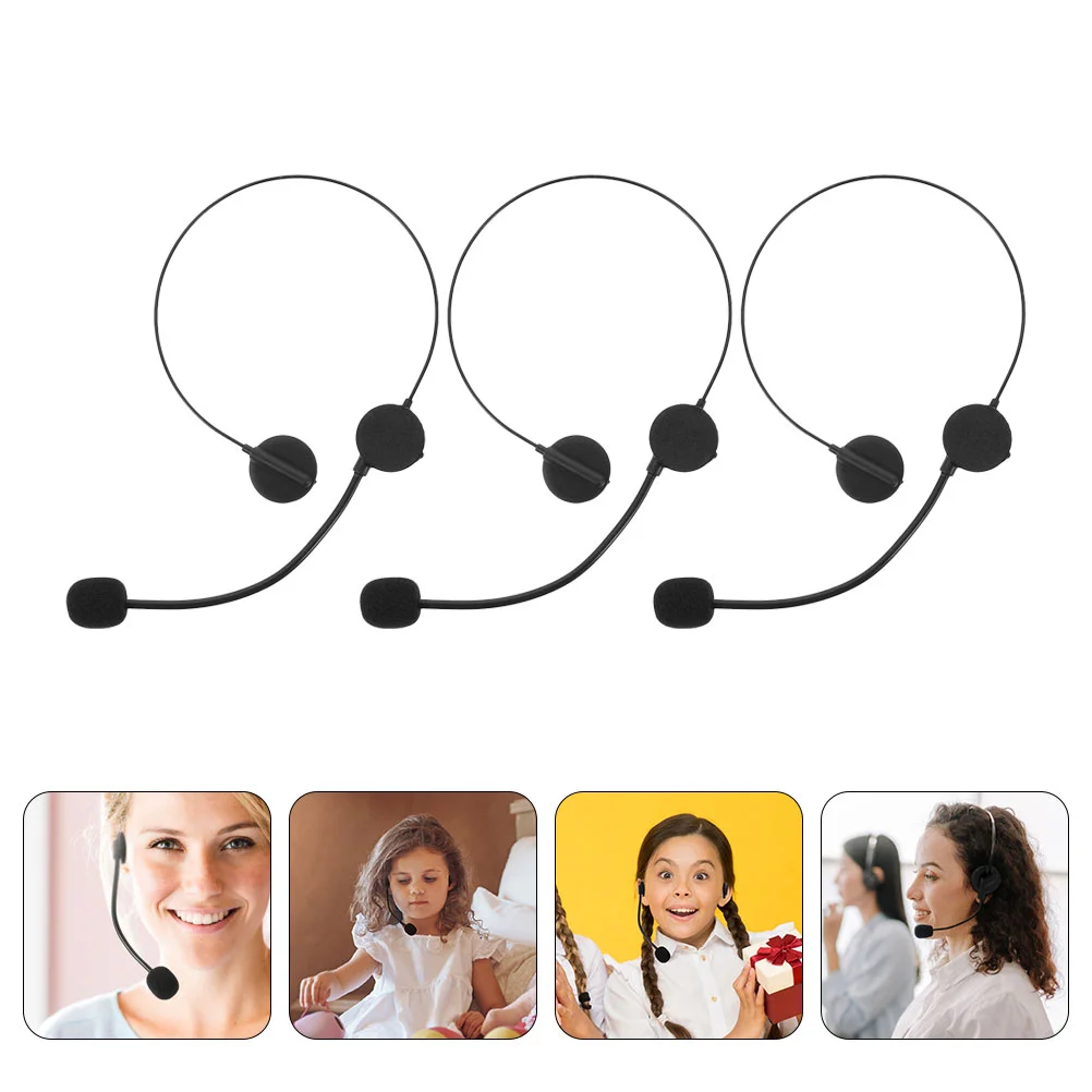 

Toy Headset Prop Fake Star Singer Cosplay Microphone Headphones Costume Accessory Prop Plastic Fake Microphone Earphones
