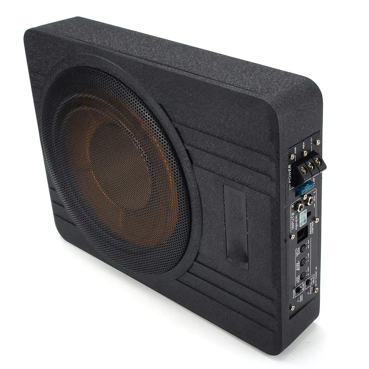 12V 600W Car Subwoofer Car Audio 10 Inch Slim Under Seat Active Subwoofer Bass Amplifier Speaker Amplifier Subwoofers Woofer