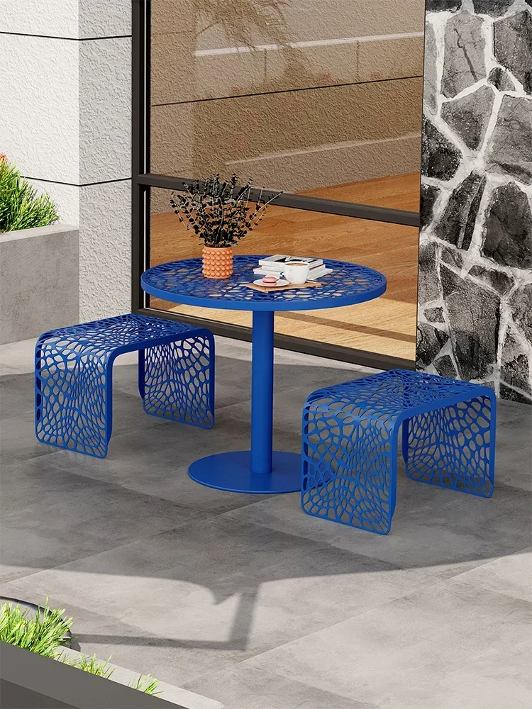 Designer Outdoor Balcony Living Room Cafe Dessert Shop Round Table