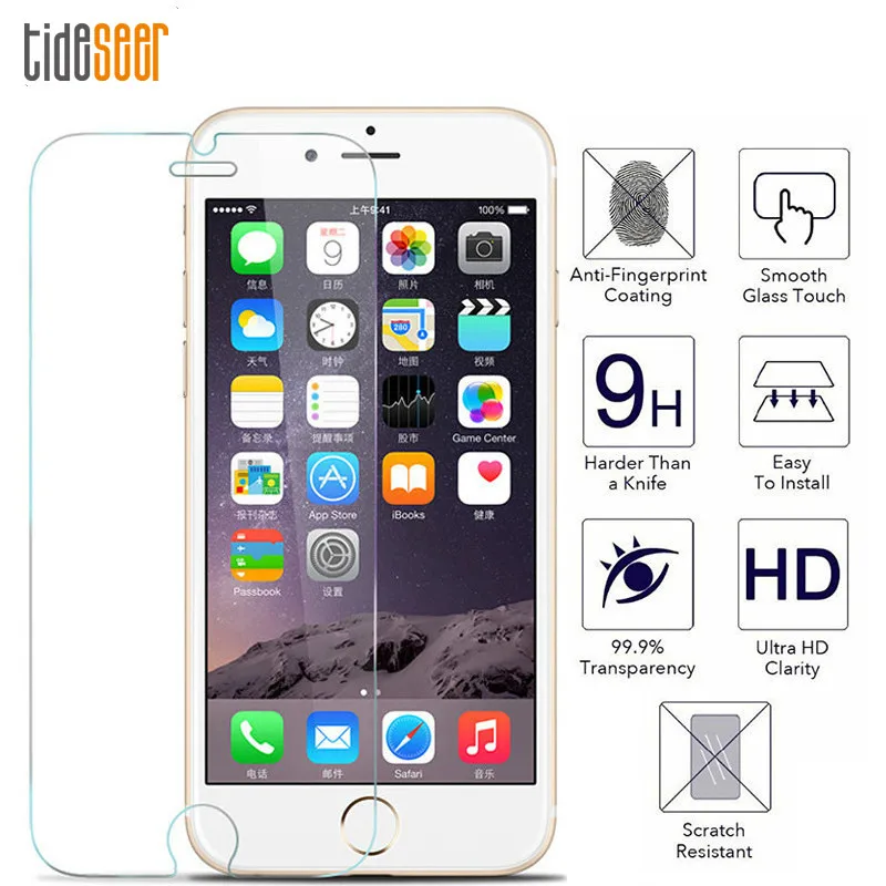 100pcs 2.5D 9H Screen Protector Tempered Glass For iPhone 6 6S 7 8 SE 5 XR XS Max 11 12 13 Toughened Glas Flim | Мобильные телефоны