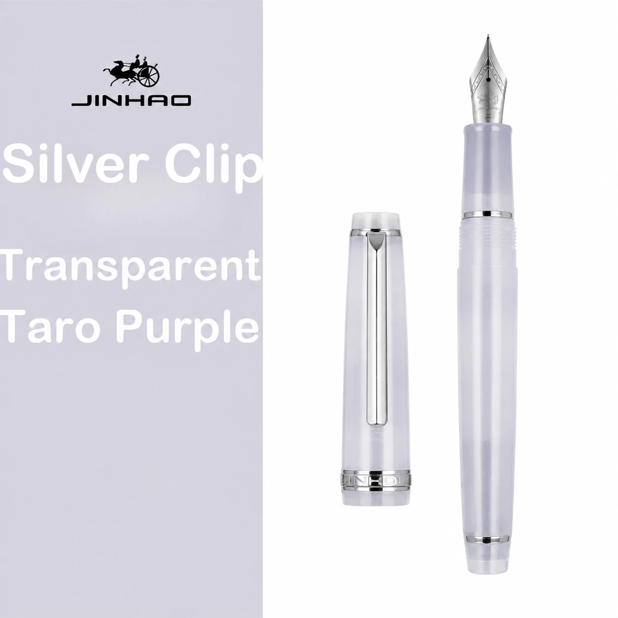 Elegant Silver Clip Luxury Fountain Pen with Extra Fine Nib – Premium Writing Instrument for Office & School Supplies