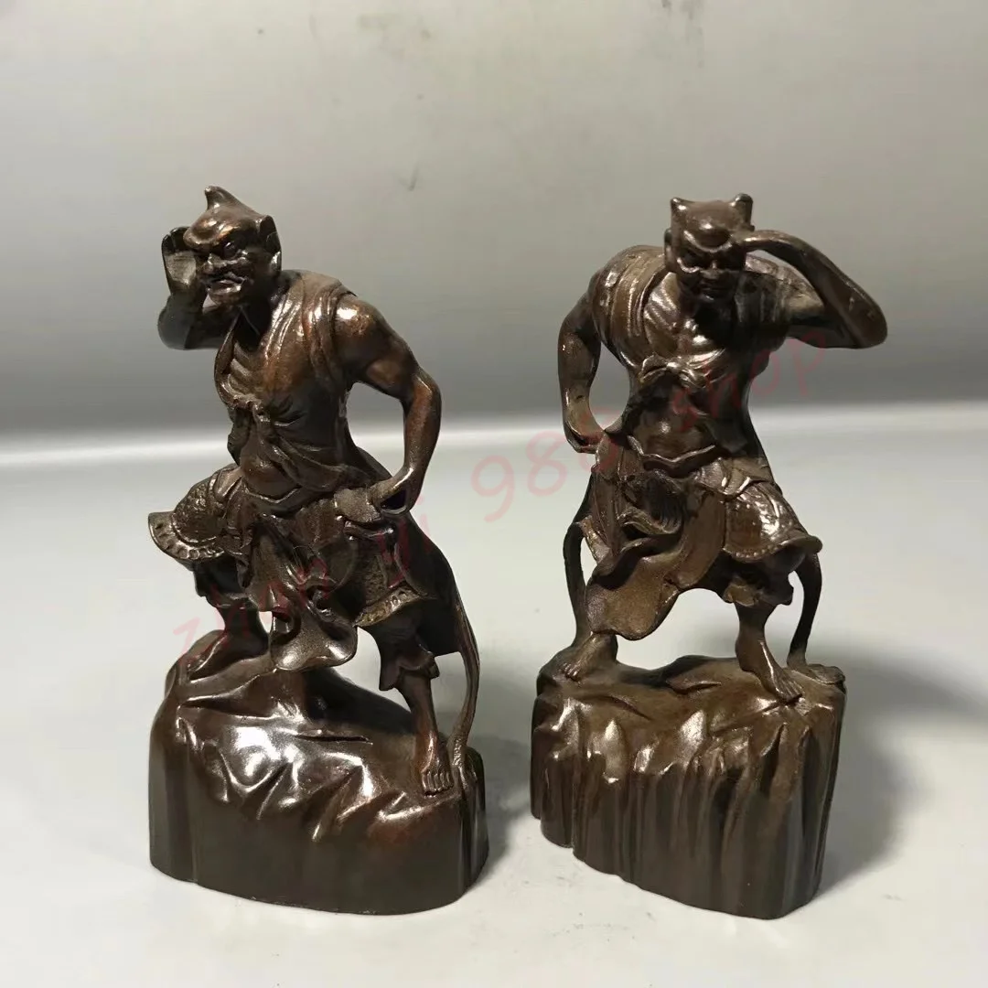 Bronzo Mille Miglia Occhio Orecchio Dea Ornamento/Sinistra Destra Dharma Protector/Artigianato Domestico Fengshui Ornamento/Ornamento Di Buon Auspicio