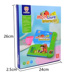 Bilingual Words Learning Interactive Books for Kids - Educational Classroom Decorations and Teaching Aids Gift (French English)