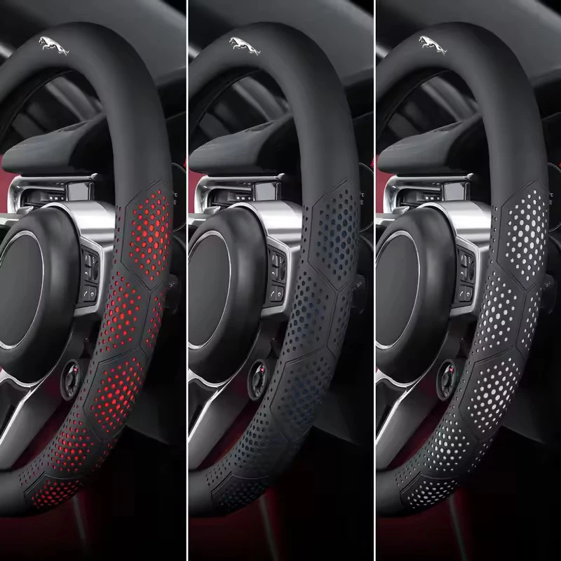 자동차 스티어링 휠 커버 재규어 XKR XEL XFL XK XJL XJ6 XJS E-Pace I-Pace S-Type X-Type 용 초박형 통기성 자동차 액세서리