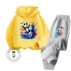 The Nightmare Before Christmas Long Sleeve Hoodie Pant Set Pure Cotton Cartoon Warm Fall Winter Children's Hoodie Tracksuit 3