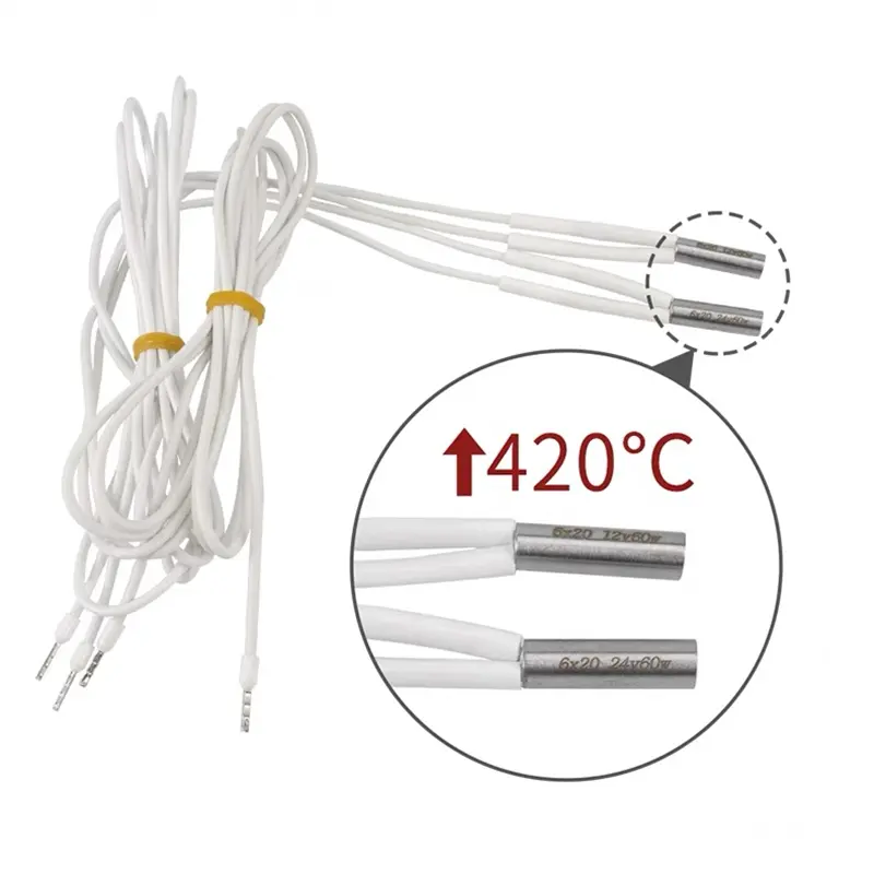 24/12V 60W 70W 80W Heater Cartridge 6*20mm 1Meter High Temperature Quick Heating Tube For E3D V6 Volcano Hotend 3D Printer Parts image 3