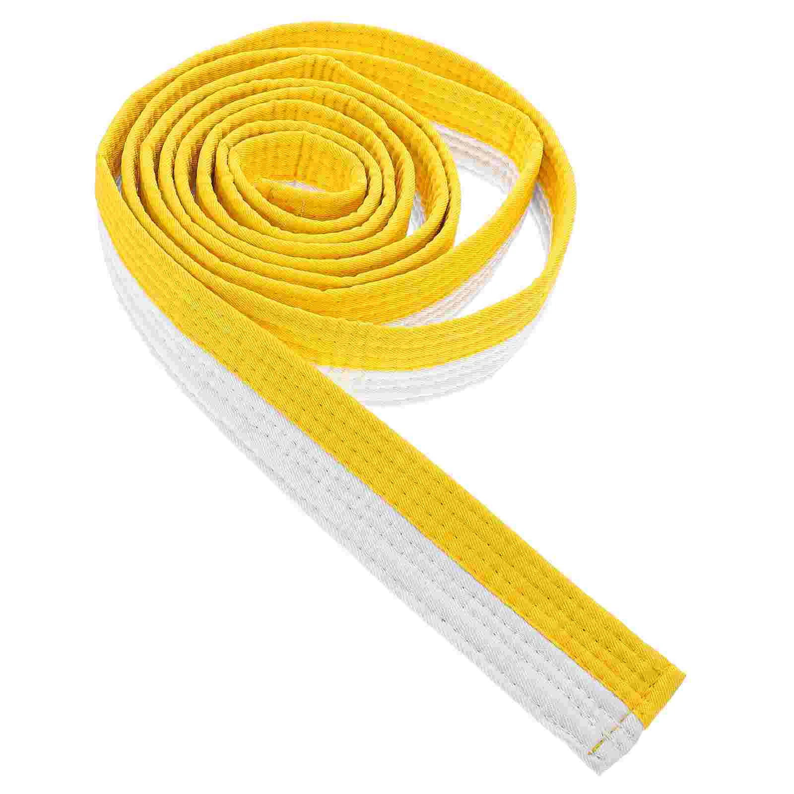 Yellow White Belt JudoBelt TaekwondoBelt KarateBelts Costume CottonBoxingBelt HapkidoUniform RankingBelt MartialArtsProducts