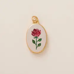Elegant Gold - Plated Color Block Butterfly and Flower Pendant Accessory (A7)