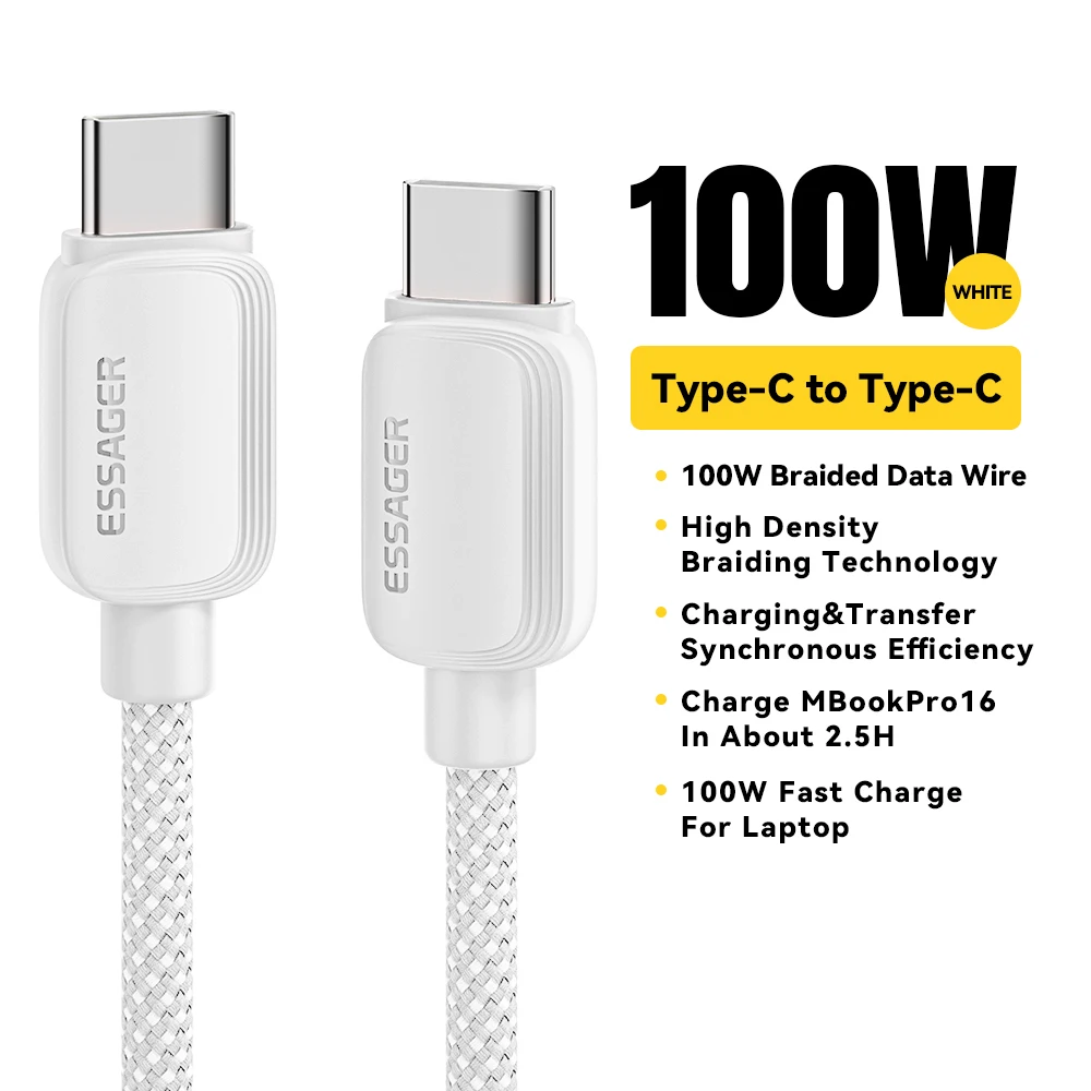 ตัวเลือกสินค้า สายชาร์จ USB-C 100W ชาร์จเร็ว 3M สำหรับ MacBook Pro และอุปกรณ์อื่นๆ