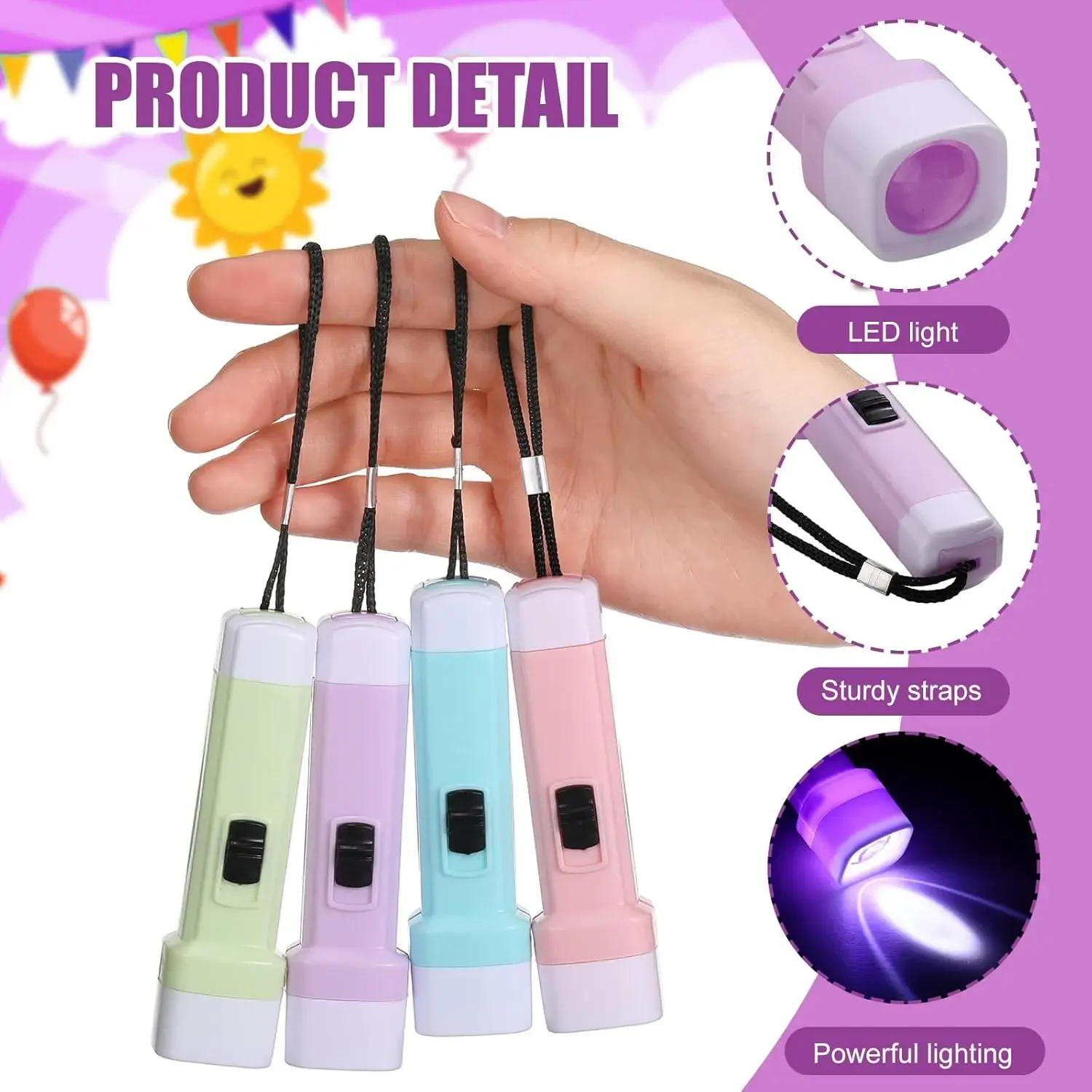 5-100 Pcs LED 미니 손전등 어린이 생일 파티 웨딩 파티 손님 선물 할로윈 크리스마스 카니발 파티 호의 선물 장식